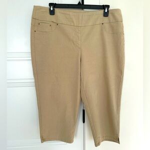 Ruby Rd Beige Camel Tan Woman’s Capri’s Plus Size 18W